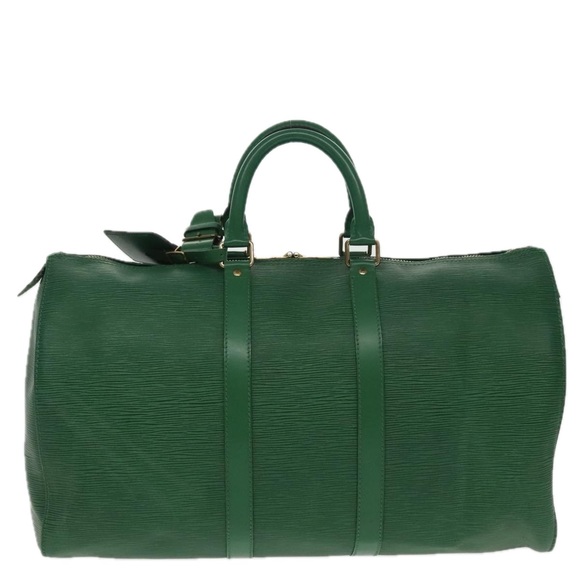 LOUIS VUITTON Epi Keepall 45 Boston Bag Green M42974 LV Auth 94661 - Picture 13 of 16